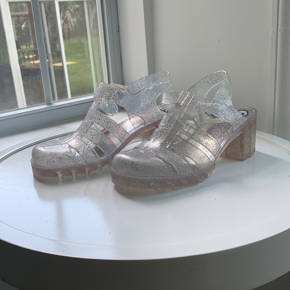 Juju Jelly Multi Glitter Heeled Shoes Gem